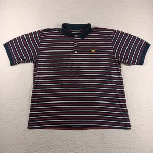 Vintage Masters Collection Shirt Mens XL Striped Polo Augusta Embroidered Golf